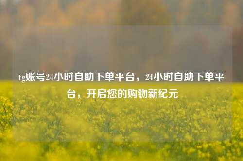 tg账号24小时自助下单平台，24小时自助下单平台，开启您的购物新纪元