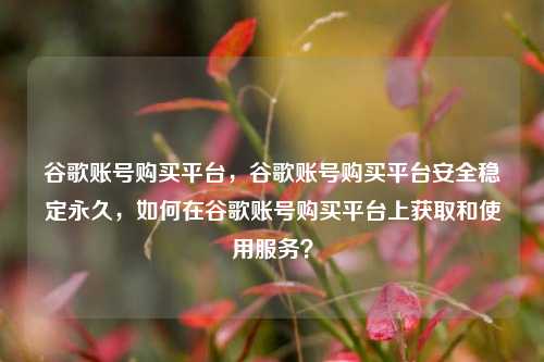 谷歌账号购买平台，谷歌账号购买平台安全稳定永久，如何在谷歌账号购买平台上获取和使用服务？