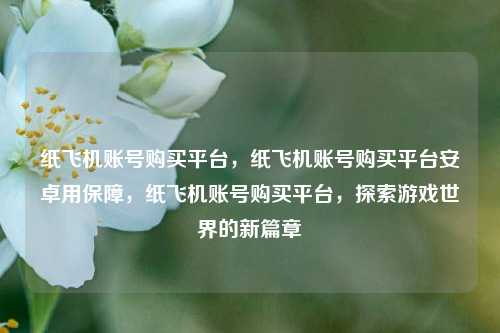 纸飞机账号购买平台，纸飞机账号购买平台安卓用保障，纸飞机账号购买平台，探索游戏世界的新篇章