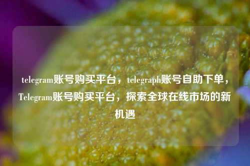 telegram账号购买平台，telegraph账号自助下单，Telegram账号购买平台，探索全球在线市场的新机遇