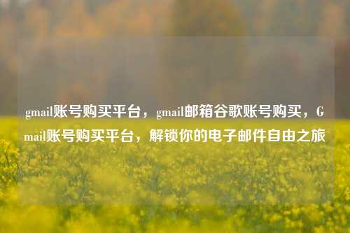 gmail账号购买平台，gmail邮箱谷歌账号购买，Gmail账号购买平台，解锁你的电子邮件自由之旅