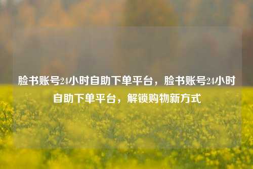 脸书账号24小时自助下单平台，脸书账号24小时自助下单平台	，解锁购物新方式  第1张