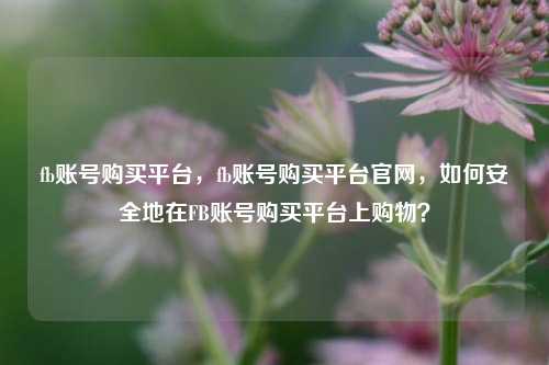 fb账号购买平台，fb账号购买平台官网，如何安全地在FB账号购买平台上购物？  第1张