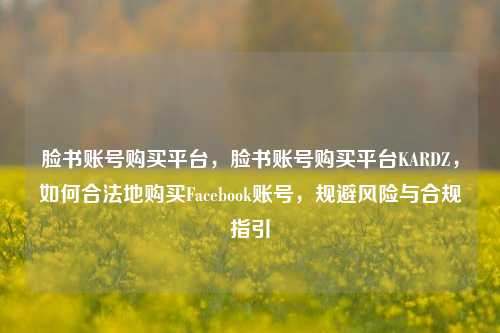 脸书账号购买平台，脸书账号购买平台KARDZ，如何合法地购买Facebook账号	，规避风险与合规指引  第1张
